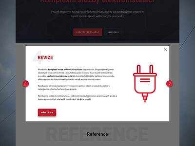 Electro redesign - pop up black czech design dribbble electro popup red ui ux white