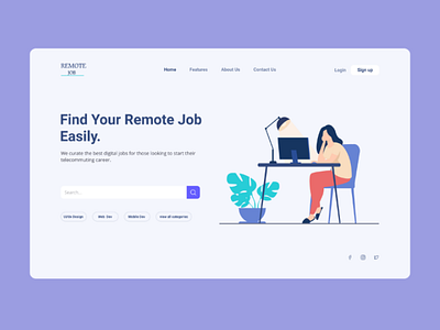 Web Ui Concept ui ux web ui remote job