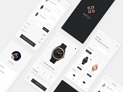 Ecommerce App app app ui online shop online store ui design uiux watch ecommerce app watch store