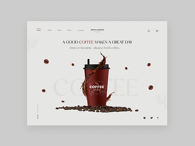 Coffee shop web ui coffee coffee shop coffee web ui design ui uiux web web ui