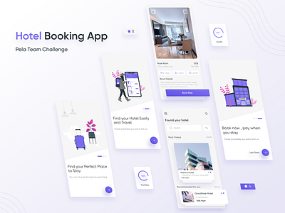 Hotel Booking App app app design application booking app design ecommerce flat design hotel hotel booking illustration intro logo minimal ui trend ui ui design ui present uiux userinterface web design