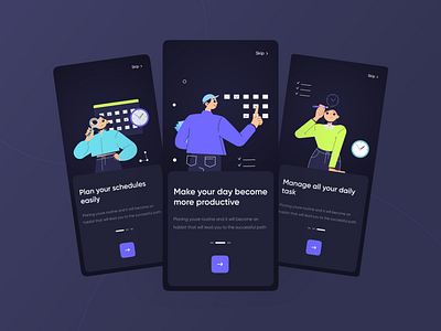 Task Management - Dark Version 🌙 by Zahra Mohammadi for Pela Design on ...