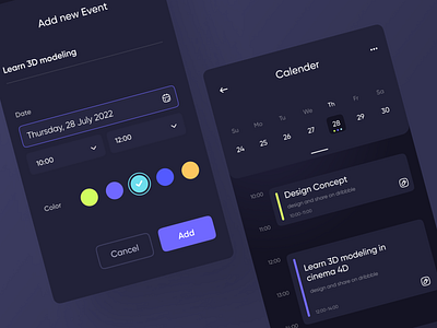 Task Management - Dark Version 🌙 by Zahra Mohammadi for Pela Design on ...