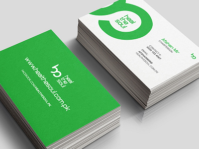 Business card for HealTheSoul (NGO) branding business card heal the soul logo visiting