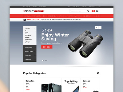 Sneak peek of my new project e commerce flat design long tail layout web design