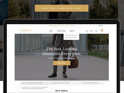 Carets Case Study e commerce flat design flat ui illustration logo responsive design typography ui web design