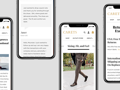 Carets Mobile design e commerce flat design mobile app responsive design typography ux web design