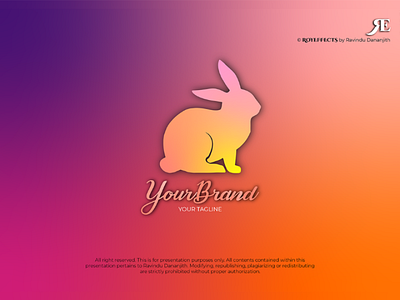 The Rabbit 🐇 - vector logo art branding colors design gradient graphics illustration illustrator logo rabbit shades vector vectorart 🐇