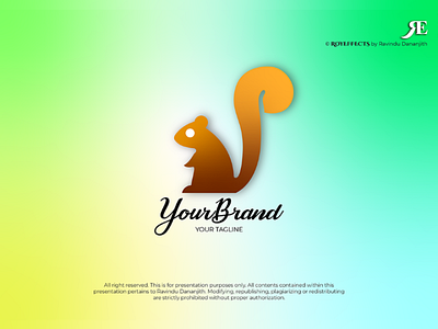 Squirrel - vector logo art artwork beauty brand branding colors designing drawing effects fish gradient graphics illustration illustrator logo modern name new shades vector