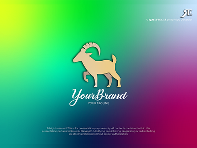 The goat 🐐 - vector logo art artwork beauty brand branding colors designing drawing effects fish gradient graphics illustration illustrator logo modern name new shades vector