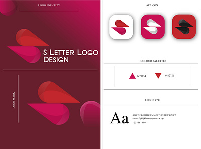 S Letter Logo Design branding design flat icon illustration illustrator lettering logo s letter logo type typography