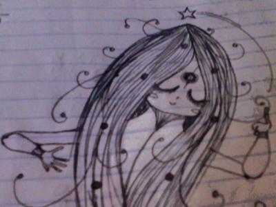 Princess of the night boredom drawing pen princess sketch