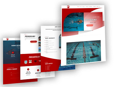 Swimming Club Web Site 2d 3d app brand design branding ilustrator webdesign website wordpress