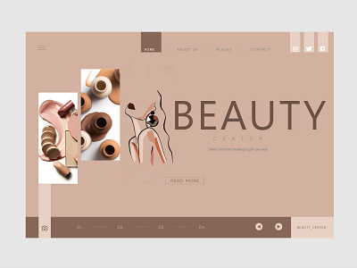 Landing page - Beauty center animation landing page ui ux web design website website design