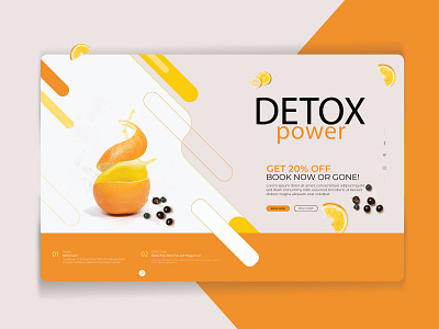 Detox Power app icon landing landing page typography ui ux vector web webdesign website