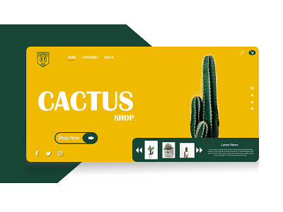 CACTUS Shop branding design logo design mobile app design ux vector webdesign