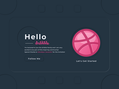 Hello Dribbble! design ui ux web