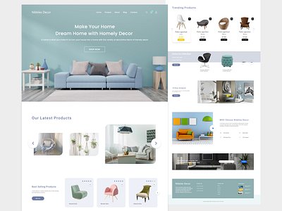 Furniture Landing Page design icon typography ui ux web