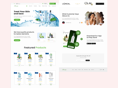 Beauty Product Web UI Concept