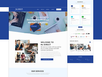 Ecommerce marketing agency design landing page typography ui ux web web ui web uiux website