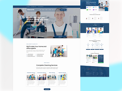 Cleaning Service Homepage design typography ui ux web website