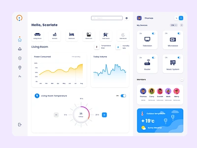 ➡ smart home dashboard concept dashboard dashboard ui design typography ui ux web