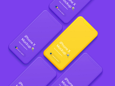 Simple iPhone X Mockups apple freebie iphonex mobile mobile app