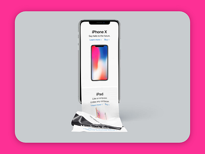 Free Long Scroll iPhone X Mockup apple design download free freebie iphone iphonex mockup