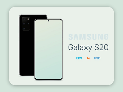 Samsung Galaxy S20 Mockup eps freebie galaxy s20 mockup mockups psd samsung samurai