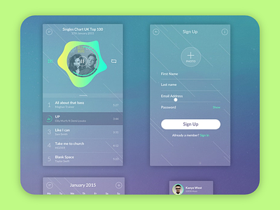 Zen Transparent UI Kit design download free freebie icons kit ui vector