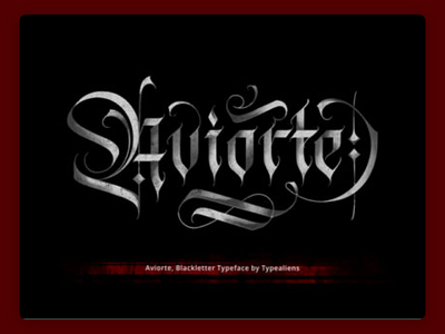 Aviorte Blackletter Font design download font font design freebie logo