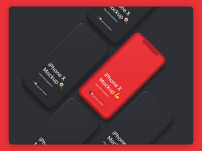 Simple Clay iPhone X Mockups