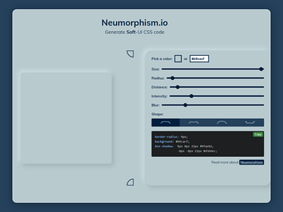 Neumorphism Generator design free generator soft ui ui uiux