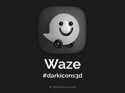 Waze 3D Icon