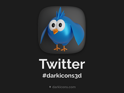 Twitter 3D Icon