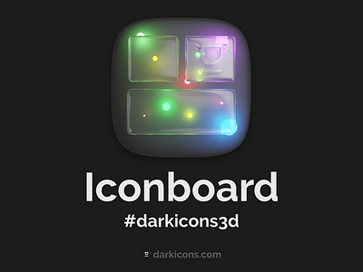 Iconboard 3D Icon 3d 3d art app darkicons3d darkmode darktheme free icon iconboard ios14