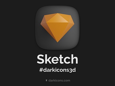 Sketch 3D Icon 3d 3dicon app design dark app dark mode dark theme design ios mobile sketch sketchapp ui ux