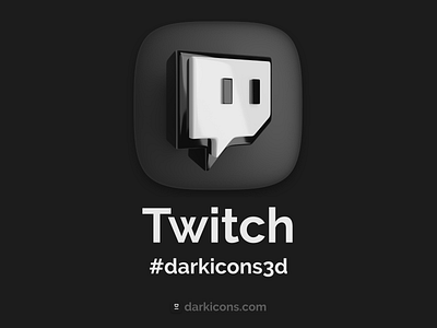 Twitch 3D Icon 3d android dark theme darkicons3d darkmode homescreen icon ios theme twich