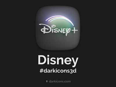 Disney+ 3D Icon 3d 3dicon darkicons3d design download icon ios logo mobile movies tv ui