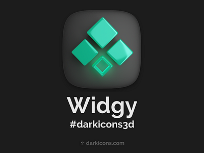 Widgy 3D Icon 3d app darkicons3d darkmode design download free icon ios ios14 logo mobile ui widgy