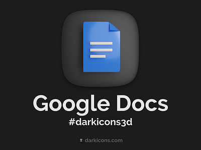 Google Docs 3D Icon 3d 3dicon android clay darkicons3d design docs download freebie google googledocs icon ios mobile