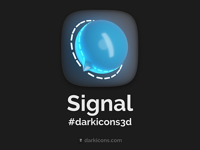 Signal 3D Icon 3d 3dicon clay darkicons3d designios icon ios mockup signal