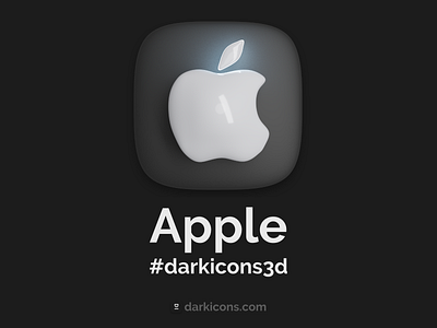 Apple 3D Icon 3d 3dicon darkicons3d design download icon