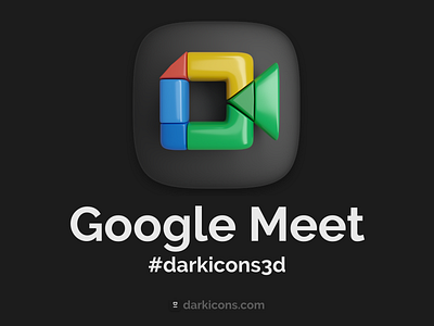 Google Meet 3D Icon 3d 3dicon darkicons3d design download google googlemeet icon illustration logo meet workspace