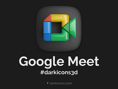 Google Meet 3D Icon