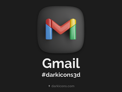 Gmail 3D Icon 3d 3dicon darkicons3d gmail icon workspace