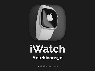 iWatch 3D Icon 3d 3dicon apple darkicons3d design download icon ios iwatch mobile