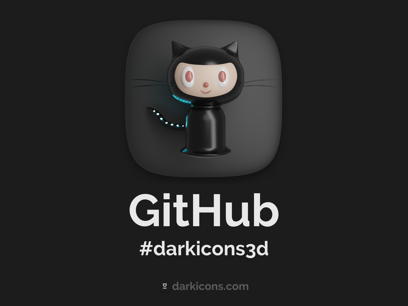 Github 3D Icon By Dark Icons On Dribbble