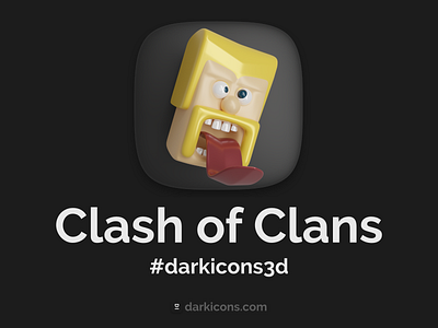 Clash of Clans 3D Icon 3d 3dicon app darkicons3d design download game icon logo