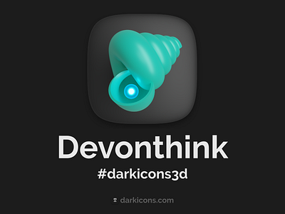Devonthink 3d app darkicons3d design download icon logo